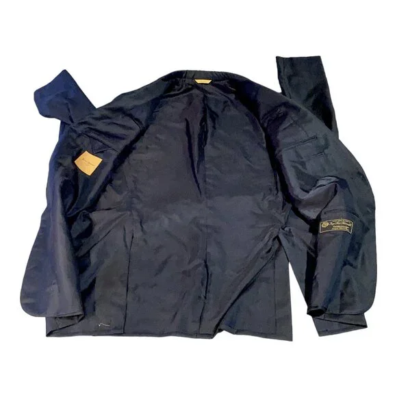 Hickey Freeman Jacket Mens 44L GraphiteLoro Piana Tasmanian 150s Wool Coat